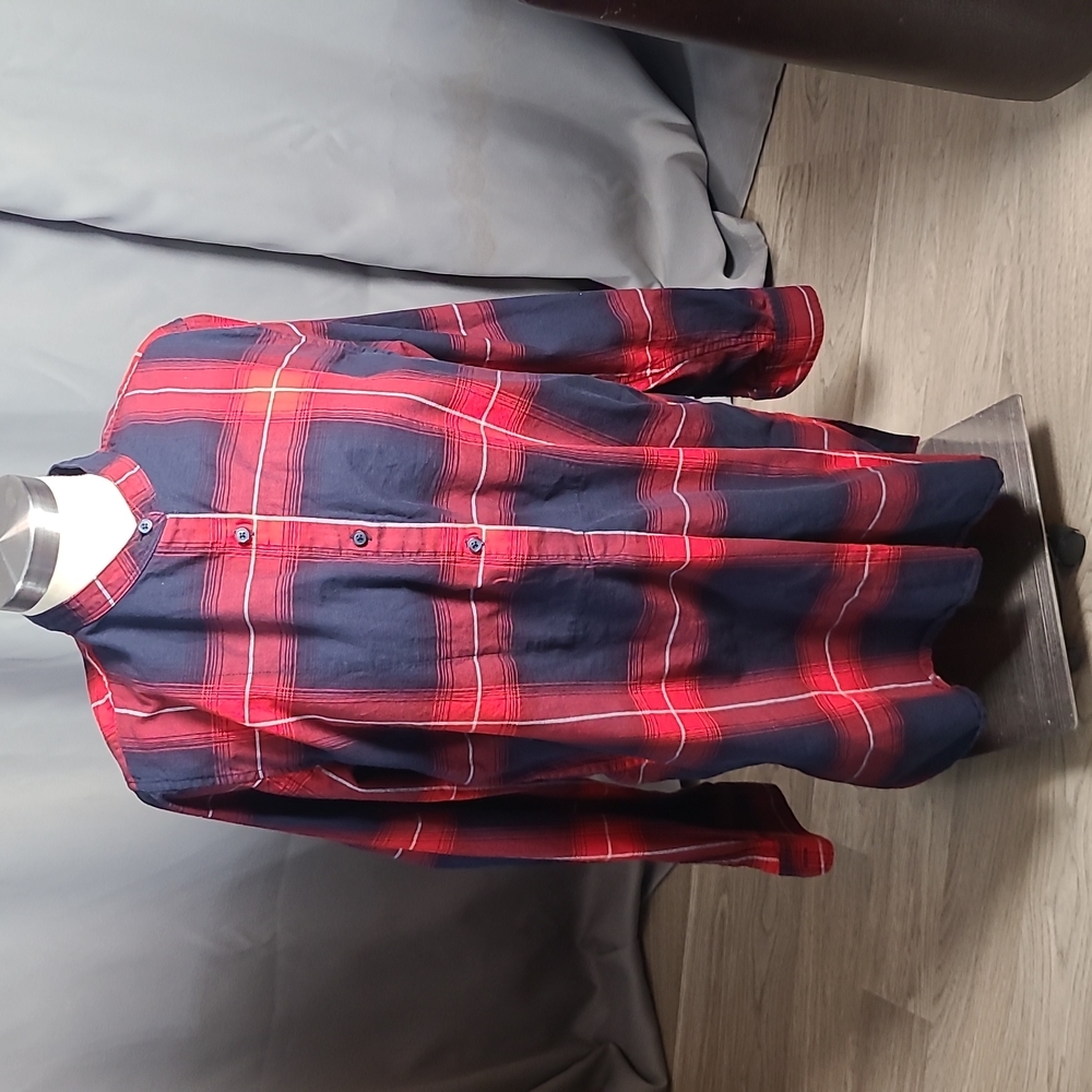 GAP VINTAGE Plaid Flannel Shirt Shacket Grunge Punk 90s Y2K Lumberjack L